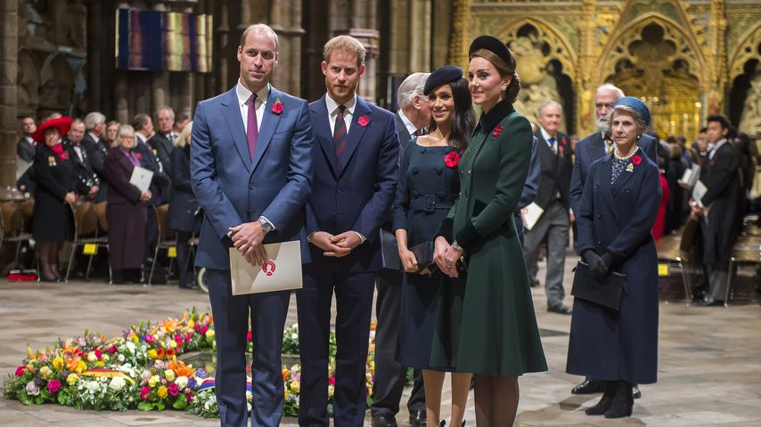 Prinz William, Prinz Harry, Herzogin Meghan und Herzogin Kate in der Westminster Abbey in London