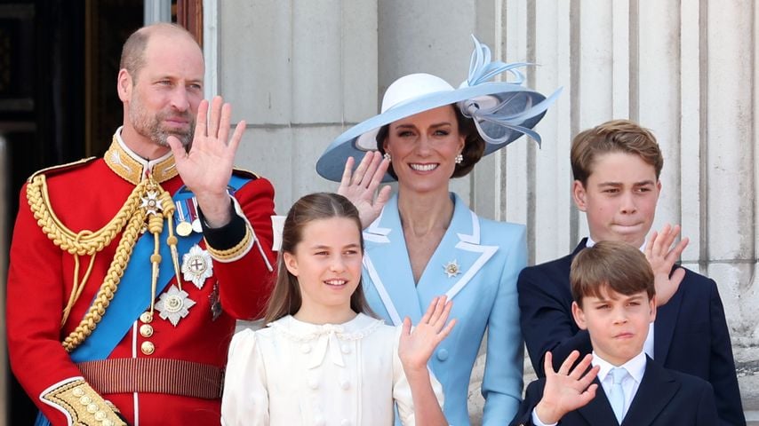 Prinz William, Prinzessin Charlotte, Prinzessin Kate, Prinz George und Prinz Louis bei Trooping the Colour 2026
