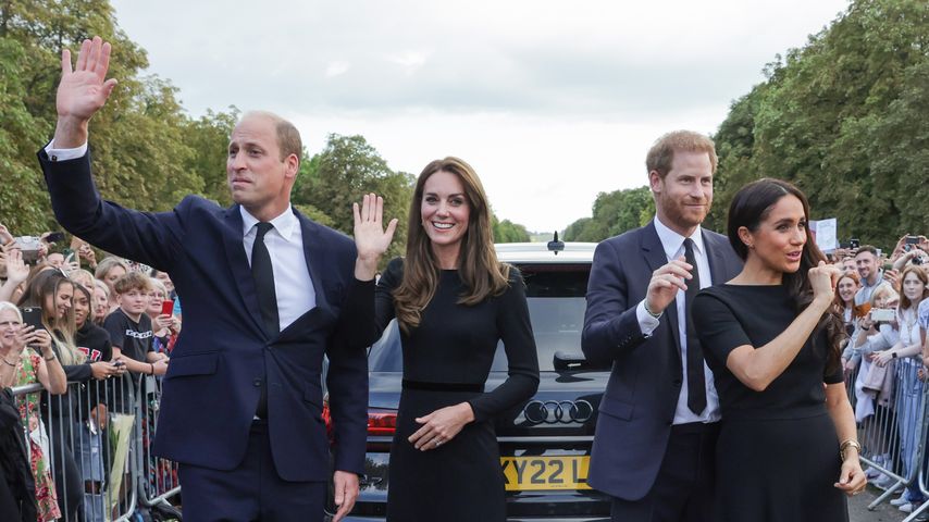 Prinz William, Prinzessin Kate, Prinz Harry und Herzogin Meghan auf Schloss Windsor