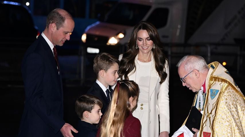 Prinz William, Prinzessin Kate und ihre drei Kinder im Dezember 2023