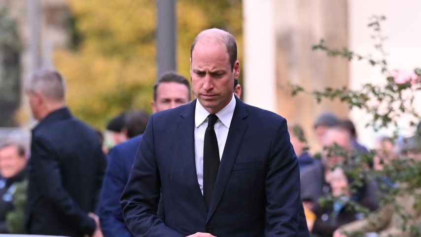 Prinz William auf Bobby Charltons Beisetzung, November 2023