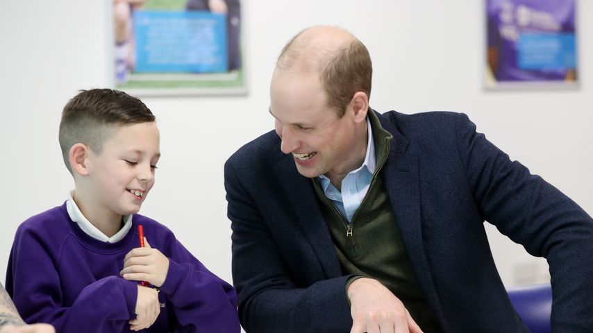 Prinz William bei einem Schulbesuch