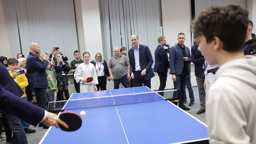 Prinz William im Unterbringungszentrum in Polen