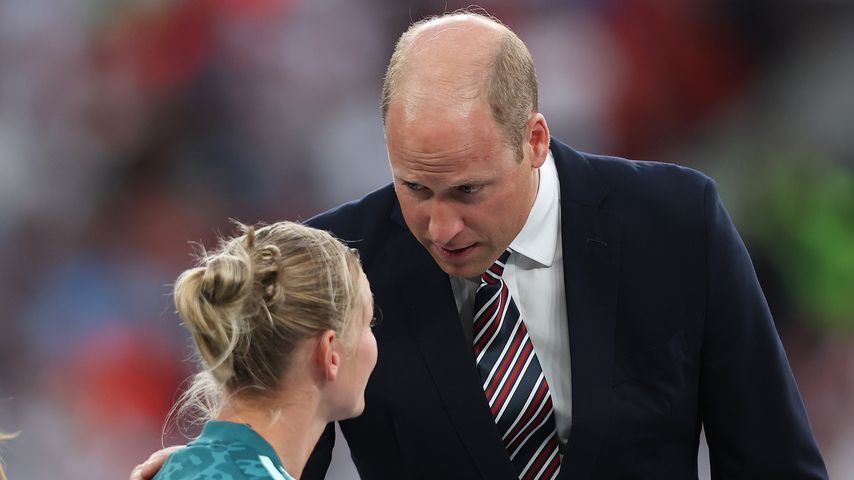 Alexandra Popp und Prinz William beim EM-Finale 2022