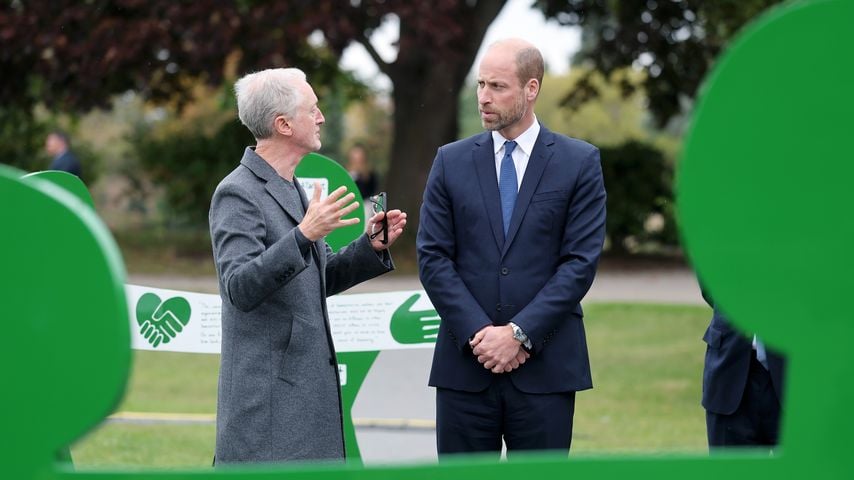 Prinz William im Gespräch mit dem britischen Künstler Michael Landy, Oktober 2025
