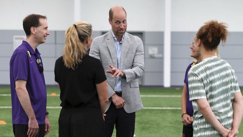 Prinz William und Fußballtrainer, Juni 2025