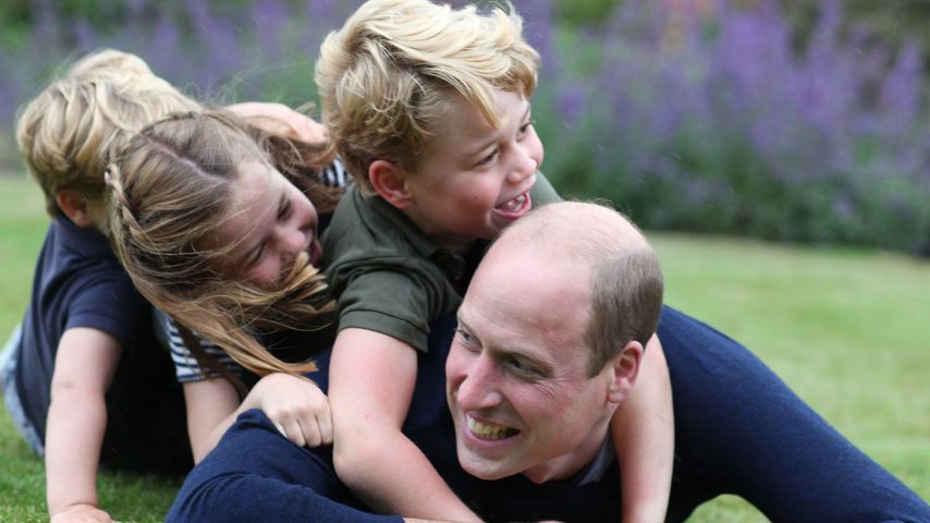 Prinz William mit Prinz George, Prinz Louis und Prinzessin Charlotte