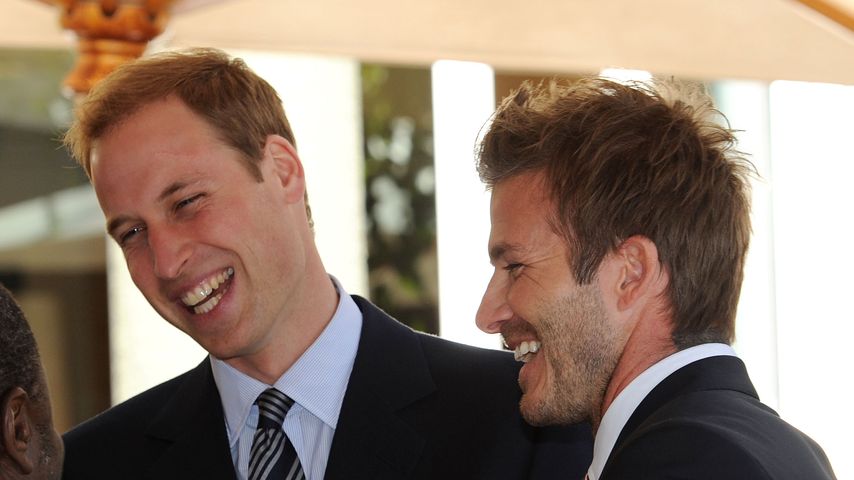 Prinz William und David Beckham bei einem Empfang der FA 2010 in Johannesburg.