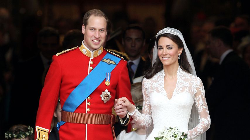 Prinz William und Herzogin Kate bei ihrer Hochzeit, April 2011