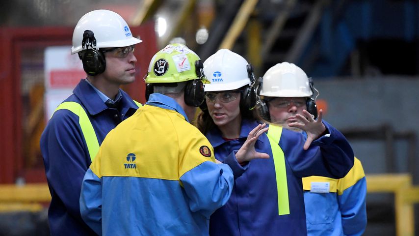 Prinz William und Herzogin Kate beim Besuch der Firma Tata Steel in Wales im Februar 2020