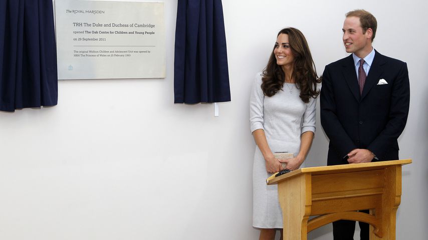 Prinz William und Herzogin Kate im The Royal Marsden Krankenhaus in London im September 2011