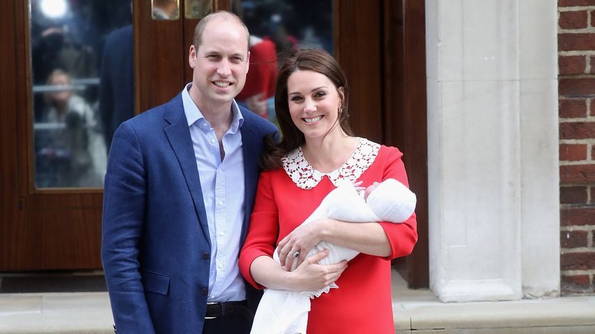 Prinz William und Herzogin Kate mit ihrem Sohn Louis