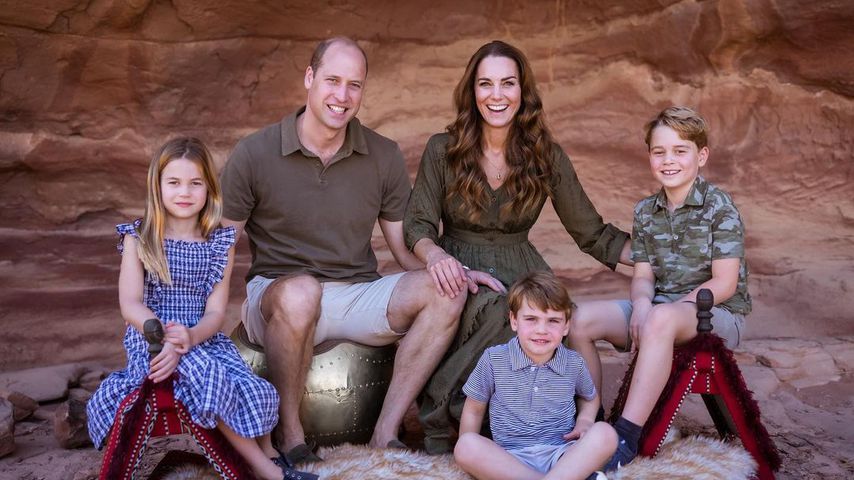 Prinz William und Herzogin Kate mit ihren Kindern George, Charlotte und Louis