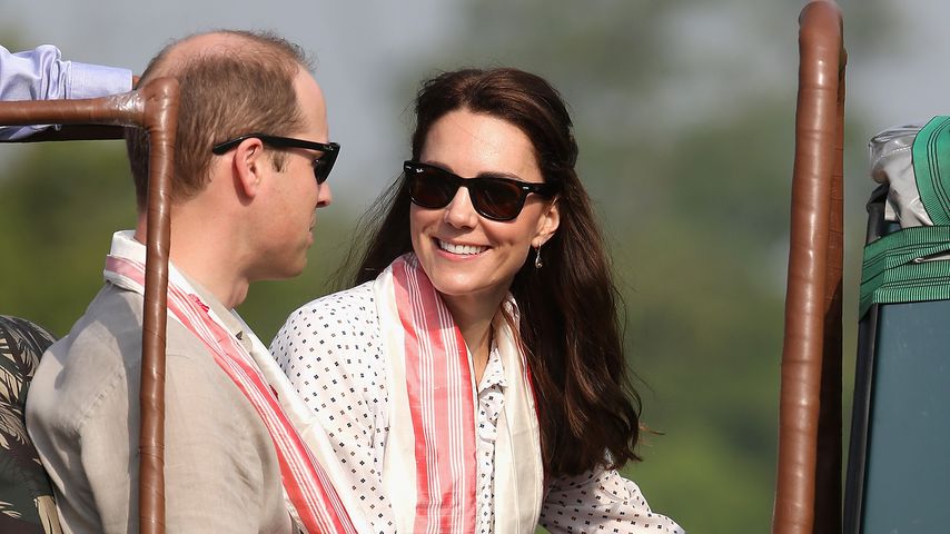 Prinz William und Herzogin Kate in einem Nationalpark in Indien, 2016