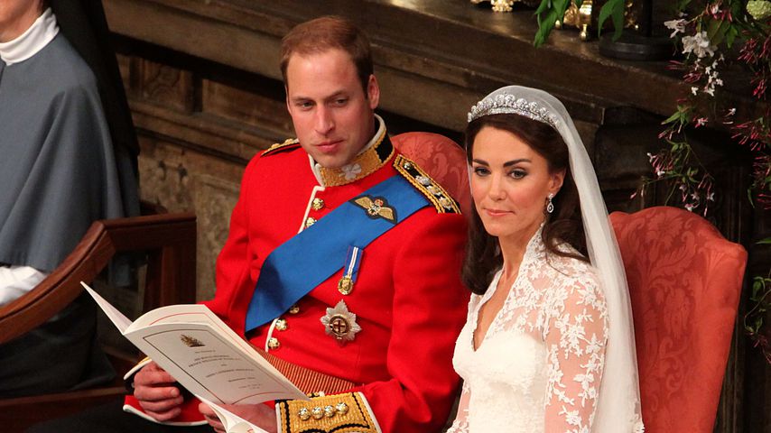 Prinz William und Herzogin Kate auf ihrer Hochzeit im April 2011