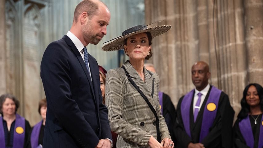 Prinz William und Kate, Prinzessin von Wales, bei der Inthronungszeremonie von Sarah Mullally im Canterbury Cathedral