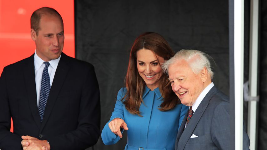 Prinz William, Herzogin Kate und David Attenborough in Birkenhead