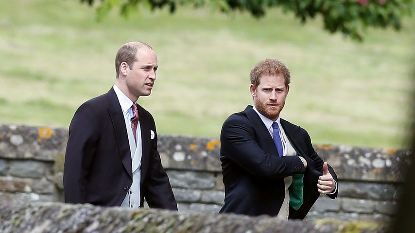 Prinz William und Prinz Harry auf der Hochzeit von Pippa Middleton und James Matthews im Jahr 2017
