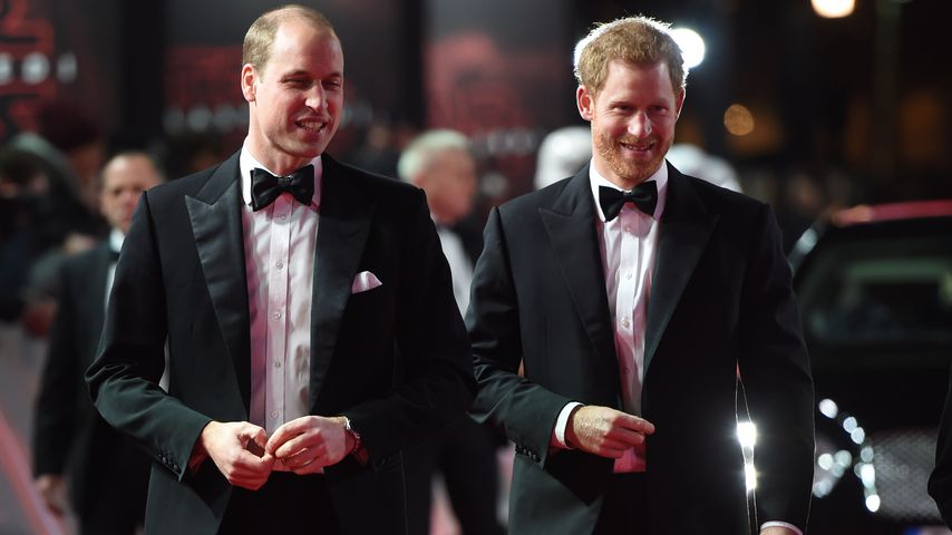 Prinz William und Prinz Harry bei der "Star Wars: The Last Jedi"-Premiere in London, 2017