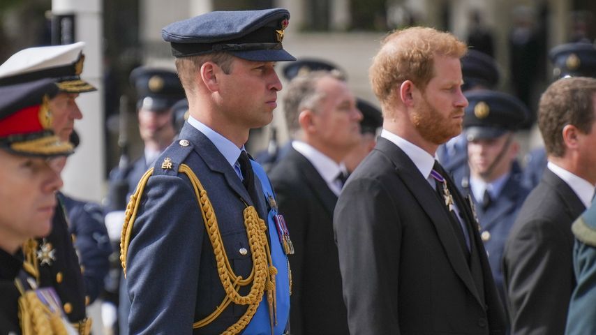 Prinz William und Prinz Harry bei der Beerdigung von Queen Elizabeth II., September 2022
