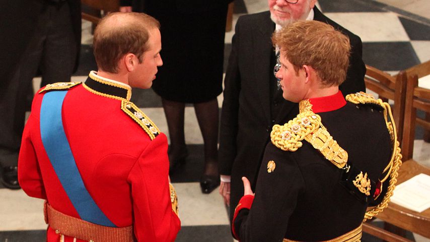 Prinz William und Prinz Harry auf Williams Hochzeit