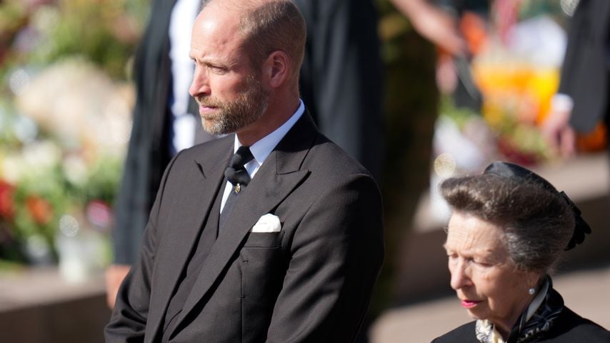 Prinz William und Prinzessin Anne bei der Beerdigung von König Harald V. in Oslo