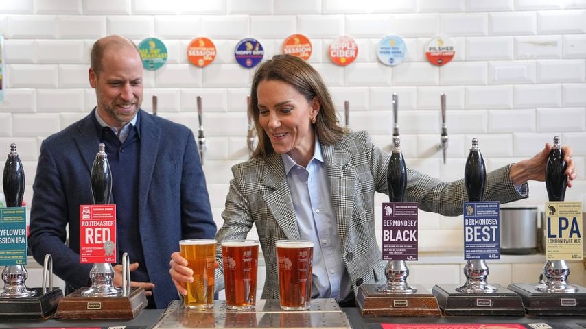 Prinz William und Prinzessin Kate besuchen die Southwark Brewing Company in Bermondsey