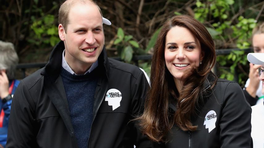 Prinz William und Prinzessin Kate an der Marathon-Strecke in London, 2017