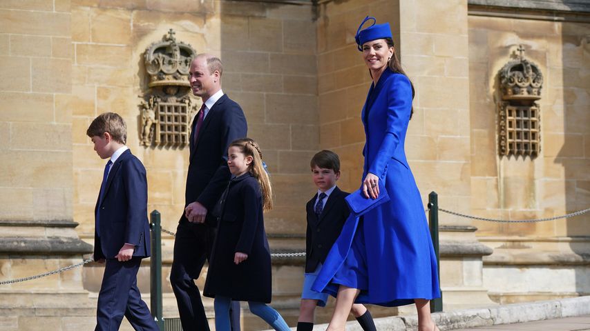 Prinz William, Prinzessin Kate und ihre drei Kinder bei der Ostermesse 2023