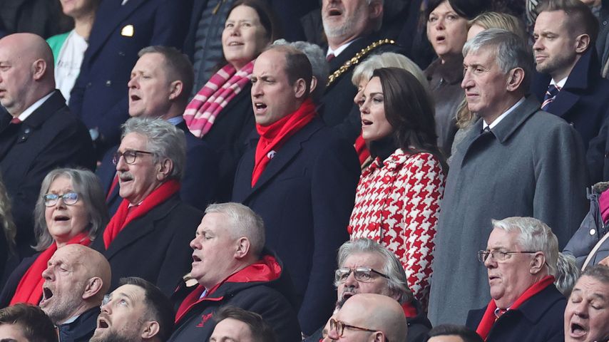 Prinz William und Prinzessin Kate im Principality Stadium im Februar 2023
