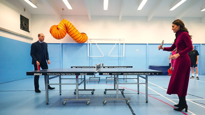 Prinz William und Prinzessin Kate spielen Tischtennis, Februar 2023
