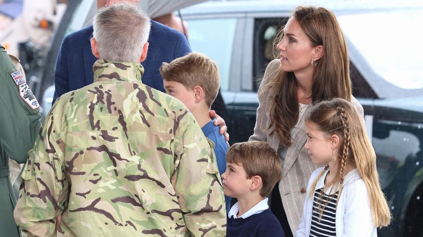 Prinz William und Prinzessin Kate mit ihren Kindern im Juli 2023