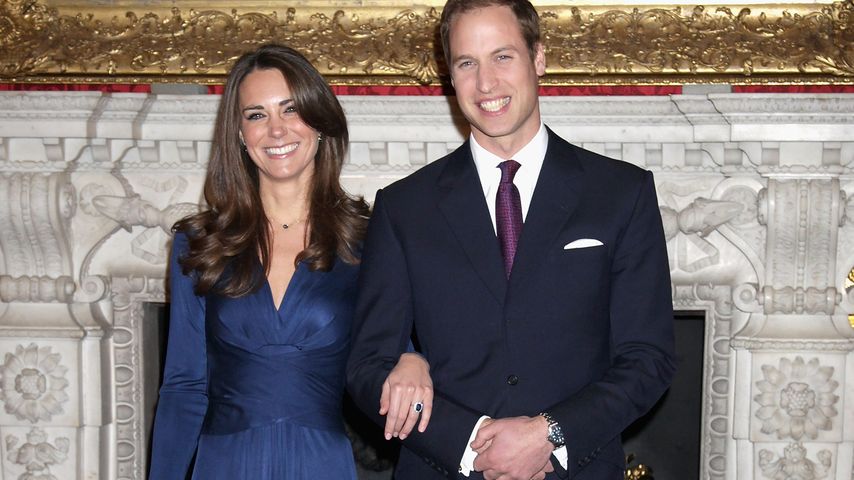 Prinz William mit seiner Kate bei ihrer Verlobung im Jahr 2010
