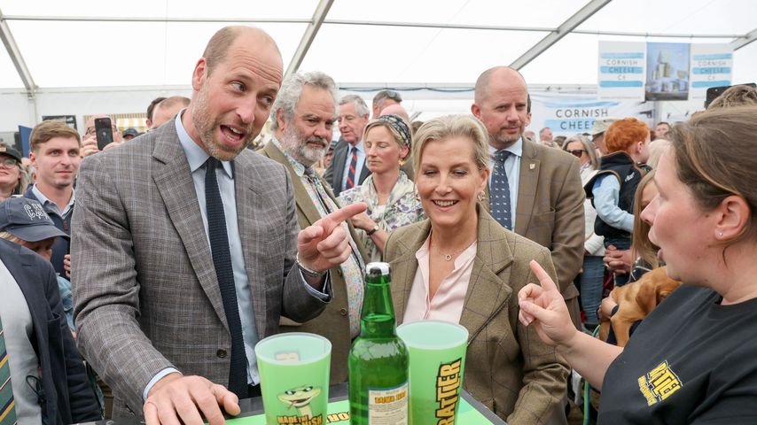 Prinz William und seine Tante Sophie bei einer Gin-Verkostung im Juni in Wadebridge, England