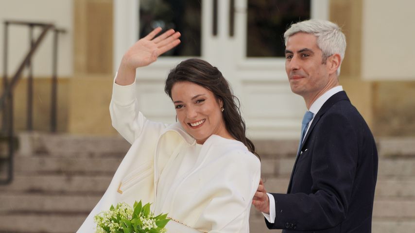 Prinzessin Alexandra von Luxemburg und Nicolas Bagory bei ihrer Hochzeit im April 2023