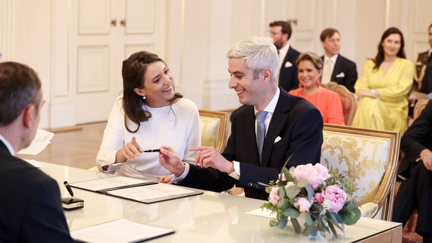 Prinzessin Alexandra von Luxemburg und Nicolas Bagory bei ihrer Hochzeit im April 2023