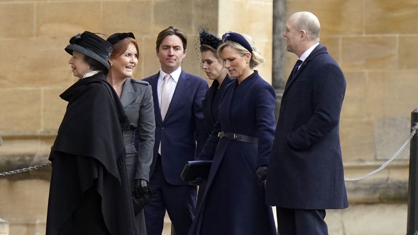 Prinzessin Anne, Sarah Ferguson, Edoardo Mapelli Mozzi, Prinzessin Beatrice, Zara und Mike Tindall