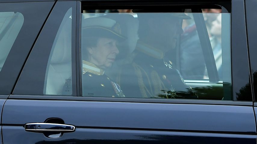 Prinzessin Anne und Timothy Laurence auf dem Weg zur Beerdigung von Queen Elizabeth II.
