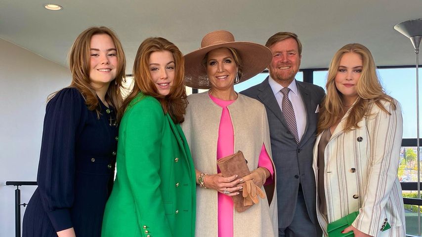 Ariane, Alexia, Königin Máxima, König Willem-Alexander und Catharina-Amalia der Niederlande