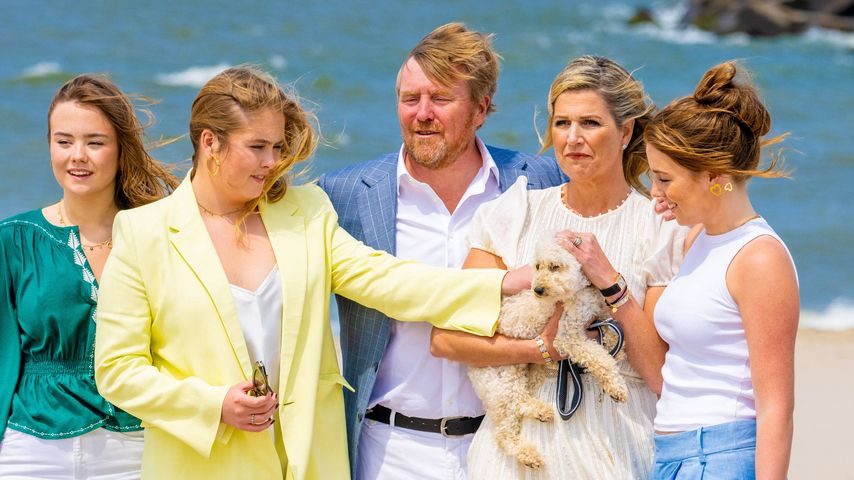 Stürmische Sache: Niederländische Royals beim Strandshooting