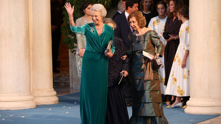 Prinzessin Benedikte von Dänemark und Königin Sofia von Spanien in Athen, Oktober 2021