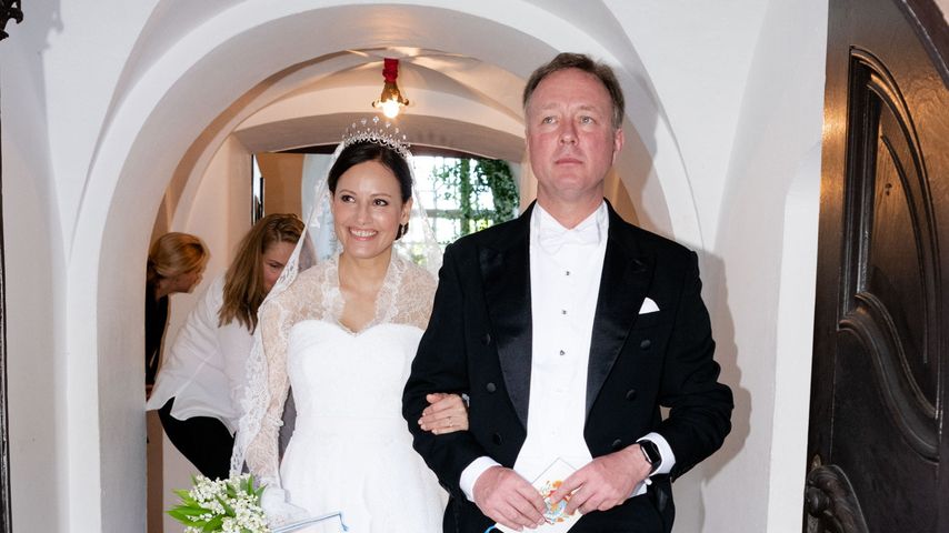 Prinzessin Carina und Prinz Gustav auf ihrer Hochzeit im Juni 2022