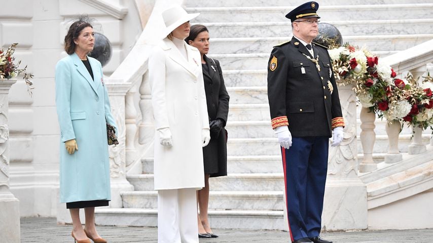 Prinzessin Caroline, Fürstin Charlène, Prinzessin Stephanie und Fürst Albert II. im November 2019