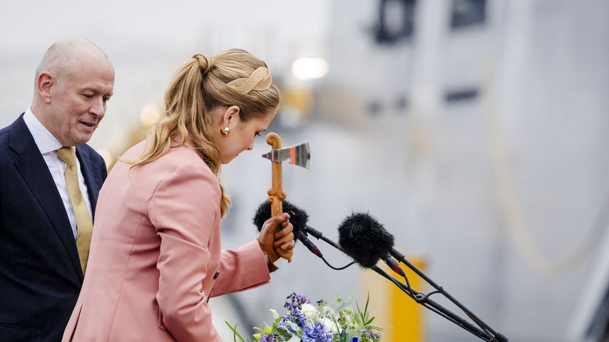 Prinzessin Catharina-Amalia bei einer Bootstaufe, Februar 2025
