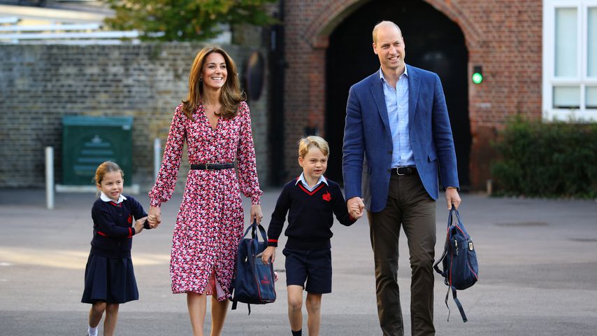 Prinzessin Charlotte, Herzogin Kate, Prinz George und Prinz William in London, 2019