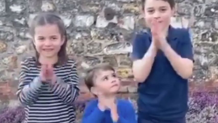 Prinzessin Charlotte, Prinz Louis und Prinz George im März 2020
