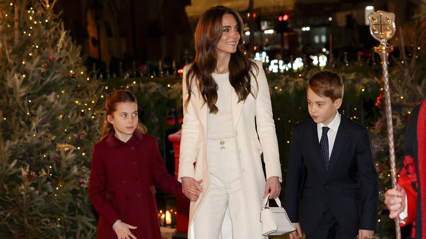 Prinzessin Charlotte, Prinzessin Kate und Prinz George im Dezember 2023