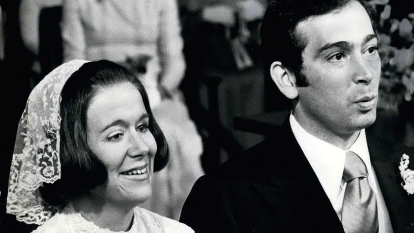 Prinzessin Christina der Niederlande bei der Hochzeit mit Jorge Guillermo 1975