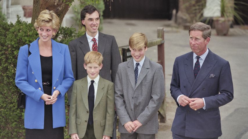 Prinzessin Diana, Andrew Gailey, Prinz Charles, Prinz Harry und Prinz William, 1995