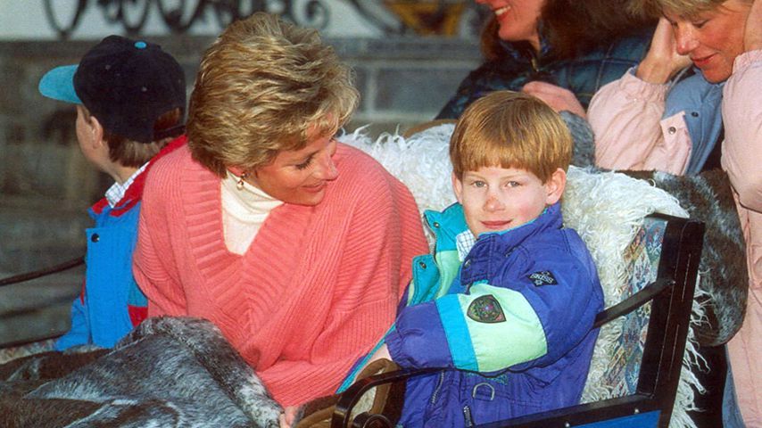Prinzessin Diana mit Prinz William und Prinz Harry 1994